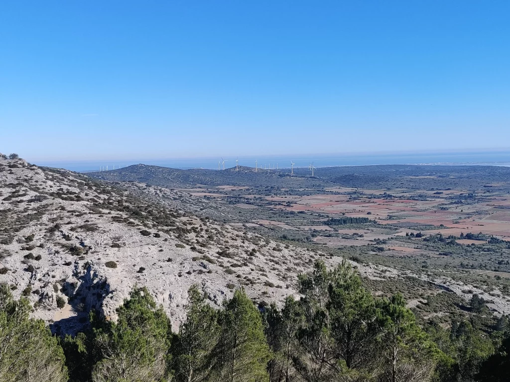 Vue depuis château d'Opoul