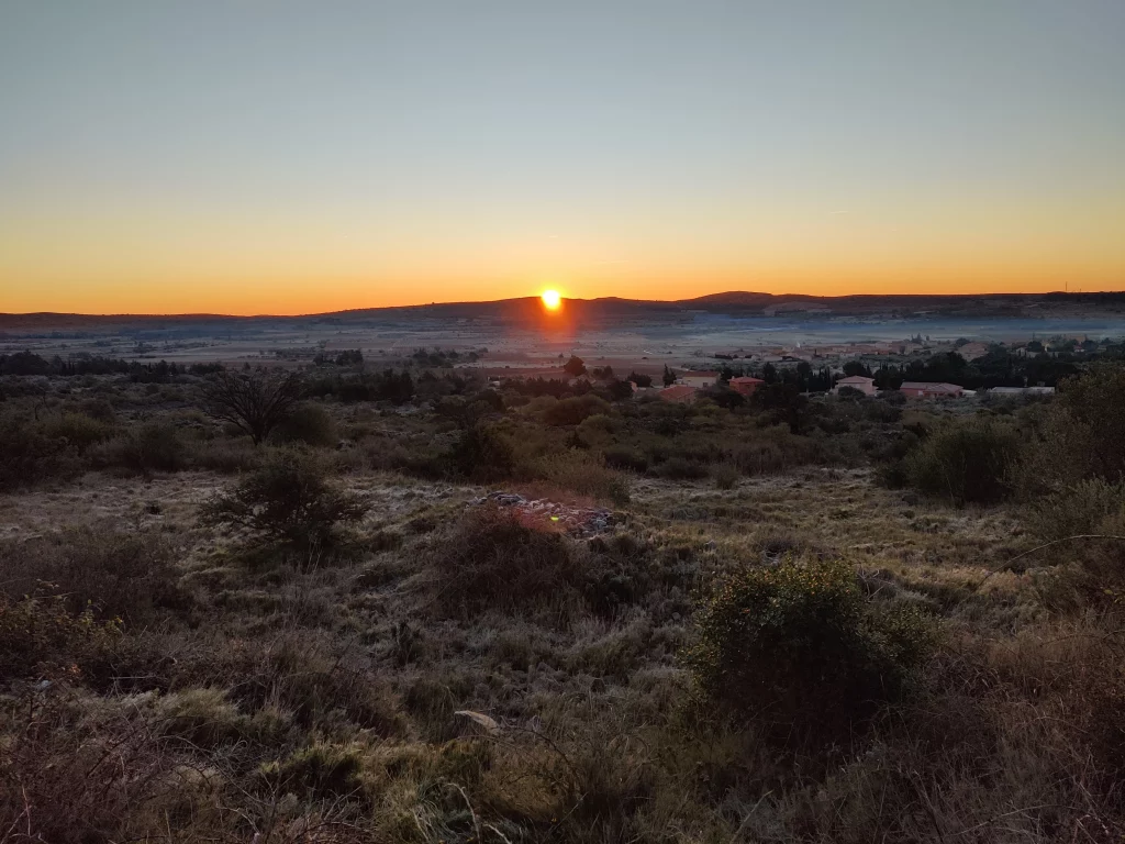 Lever de soleil Opoul