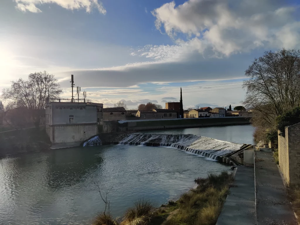 Vue Marsillargues depuis le pont