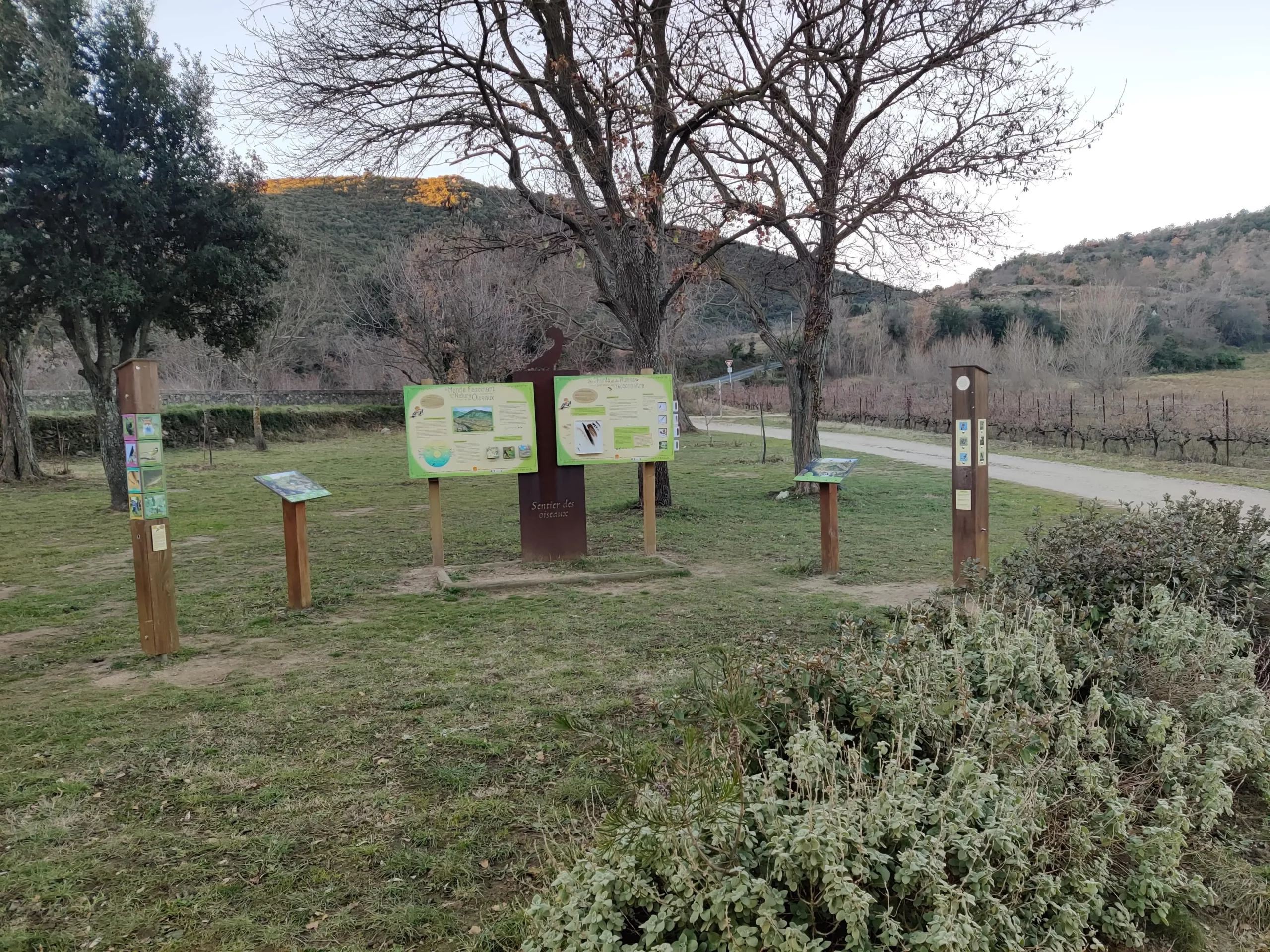 Panneaux sentier des oiseaux Ansignan